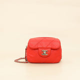Chanel Red Ultimate Stitch Mini Flap Wallet on Chain