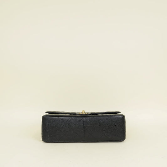Chanel Black CC Classic Double Flap Jumbo Bag