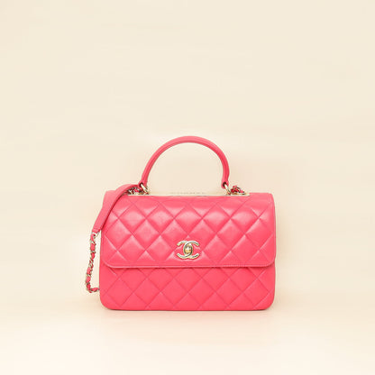 Chanel Hot Pink CC Trendy Flap Bag