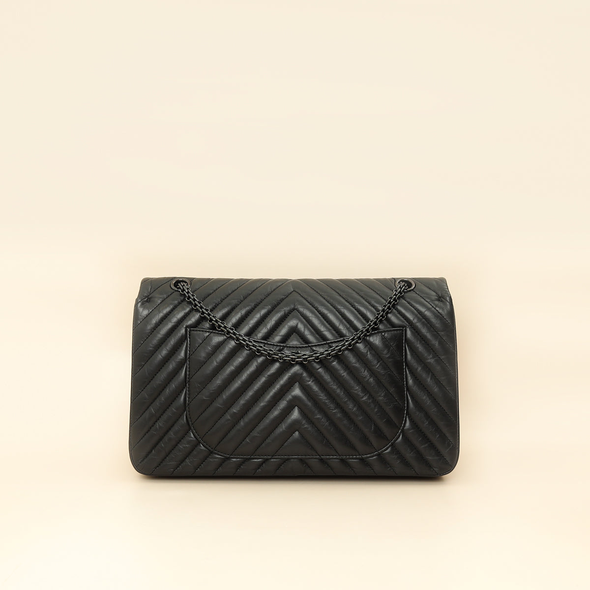 Chanel Black 2.55 Reissue Chevron Double Flap 227 Bag
