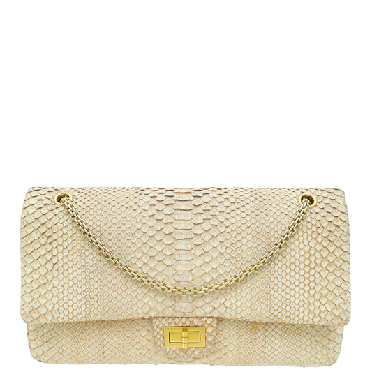 Chanel Beige Fine 2.55 Reissue 228 Flap Bag