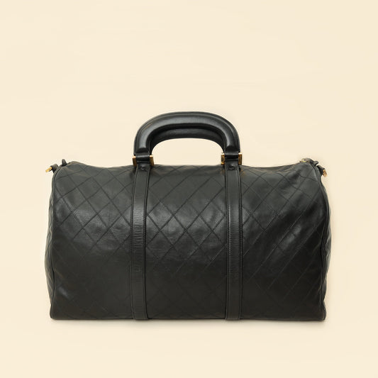Chanel Black   Stitched Duffle Bag