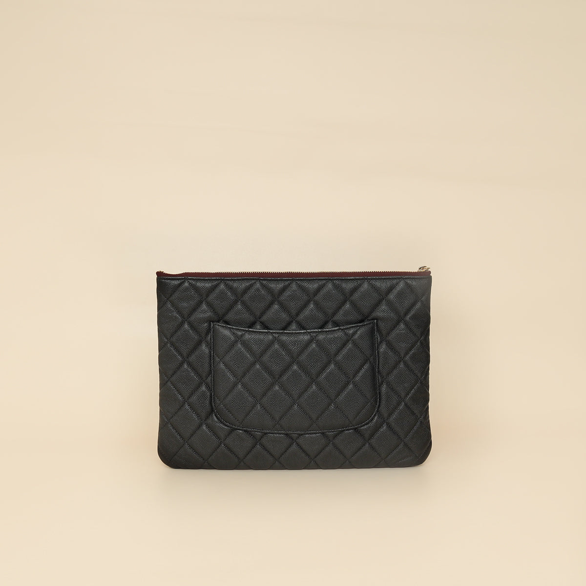 Chanel Black CC Classic Zip Pouch