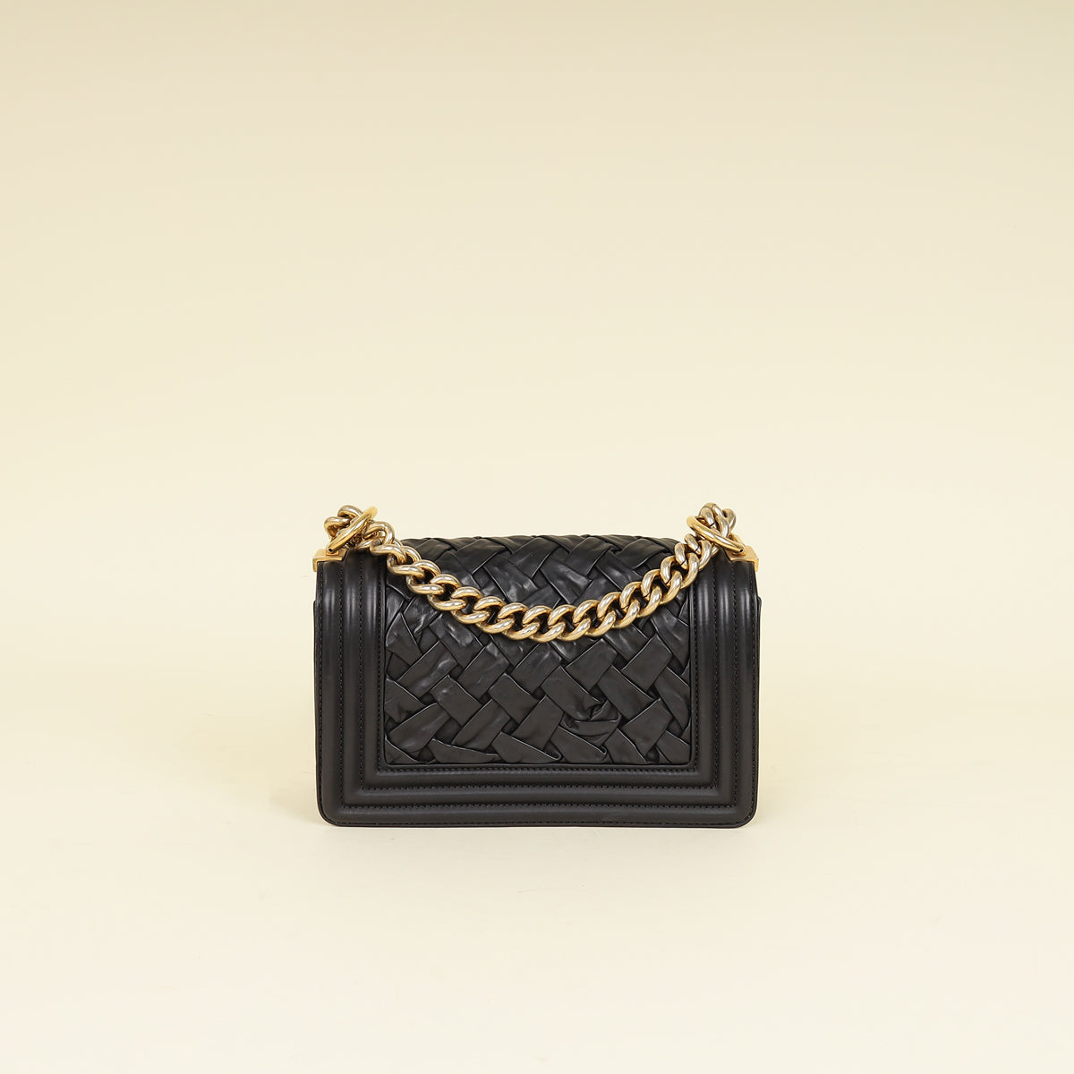 Chanel Black Le Boy Woven Small Bag