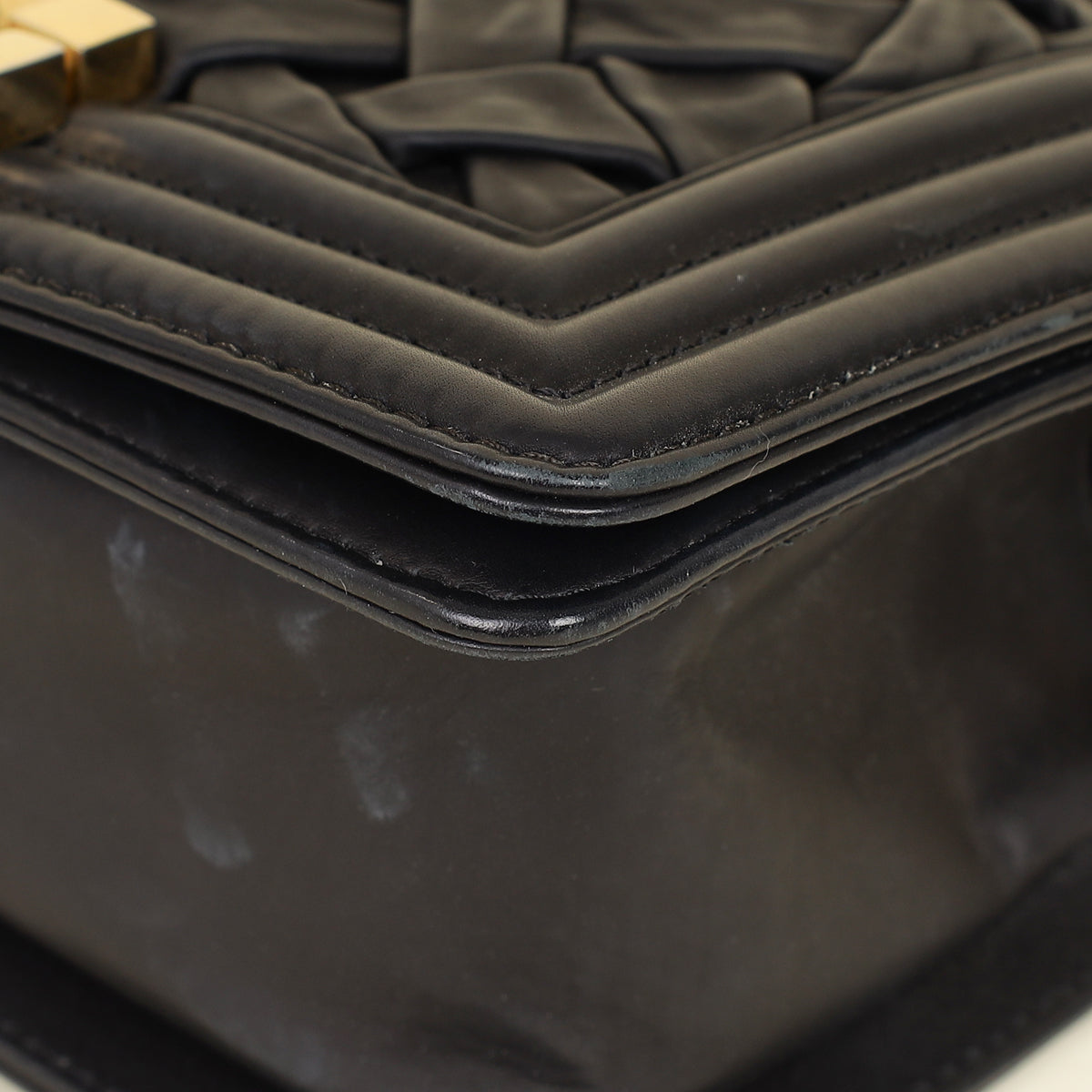 Chanel Black Le Boy Woven Small Bag