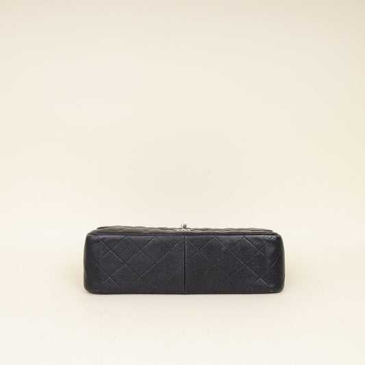 Chanel Black CC Classic Jumbo Double Flap Bag