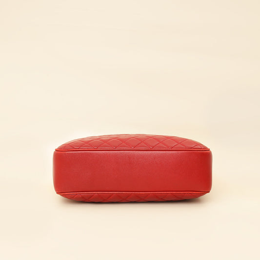 Chanel Red CC Quilted Camera Shoulder Bag