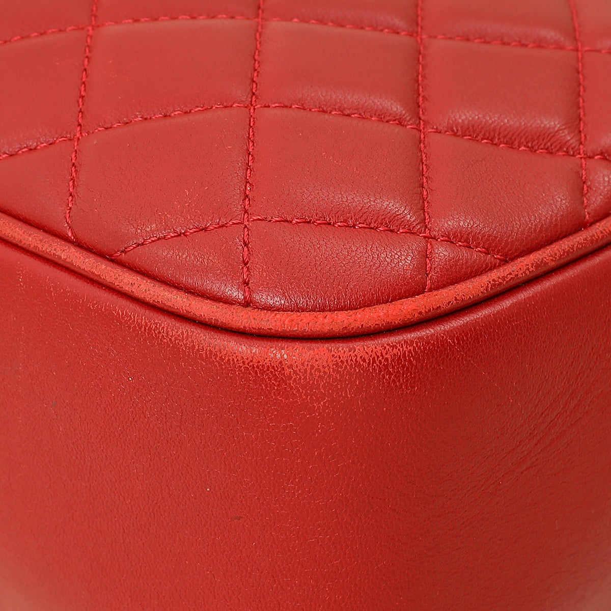 Chanel Red CC Quilted Camera Shoulder Bag