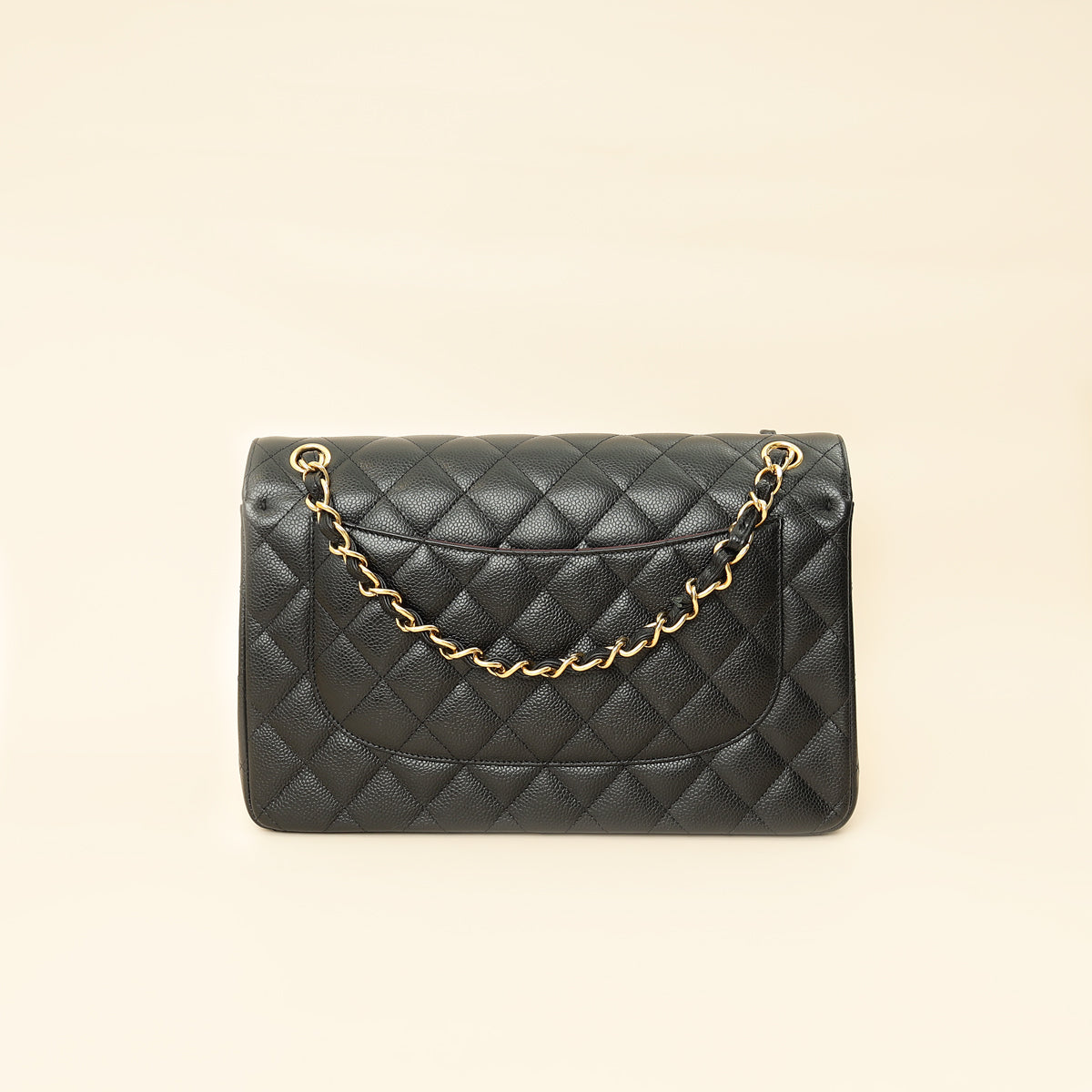 Chanel Black CC Classic Double Flap Jumbo Bag