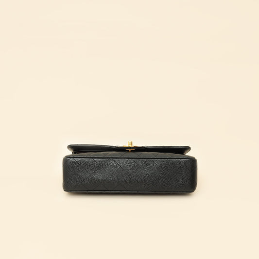 Chanel Black CC Classic Medium Double Flap Bag