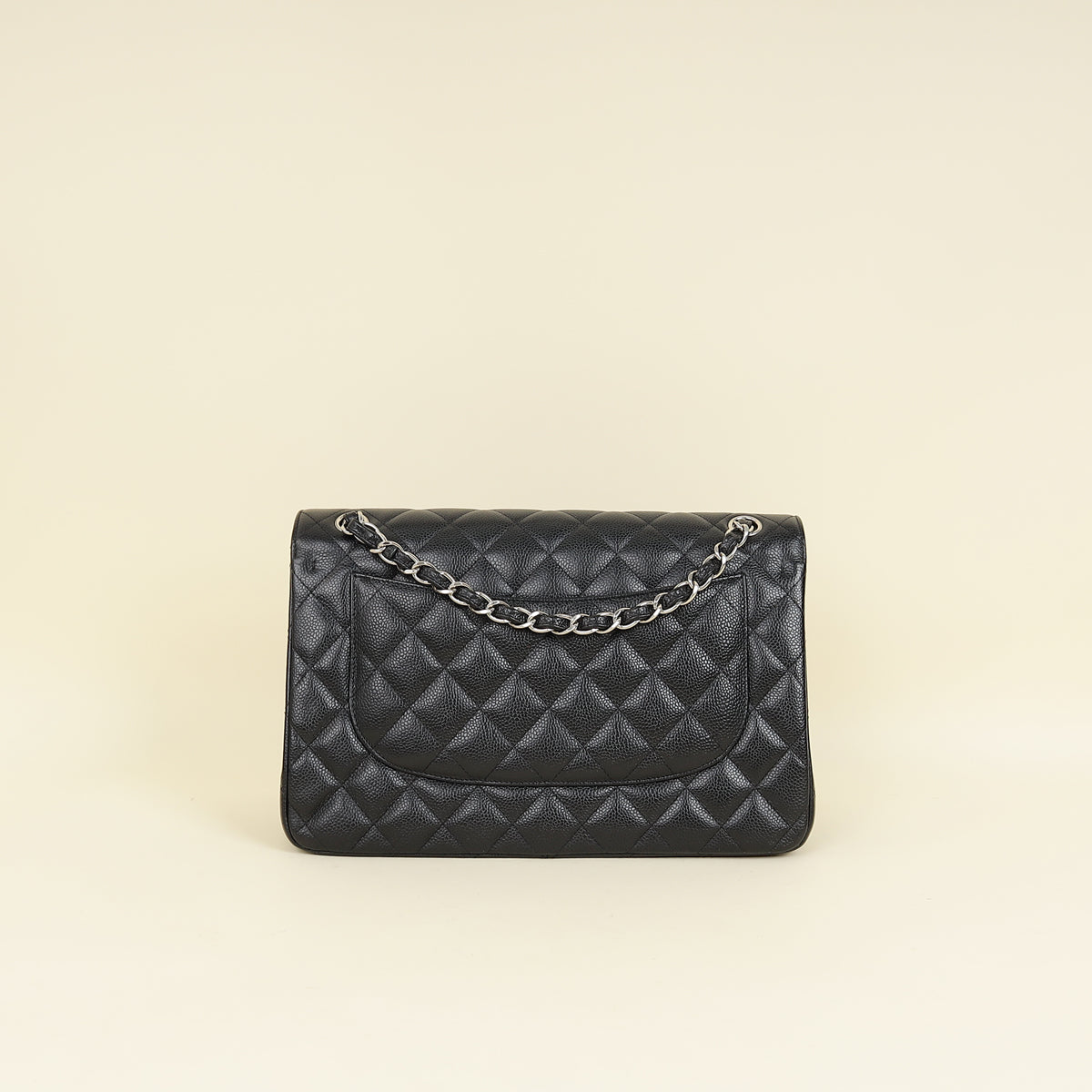 Chanel Black CC Classic Double Flap Jumbo Bag