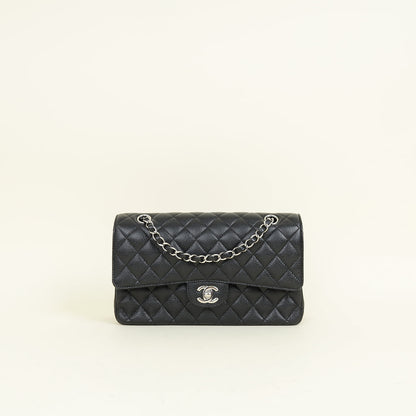 Chanel Black Classic Double Flap Medium Bag