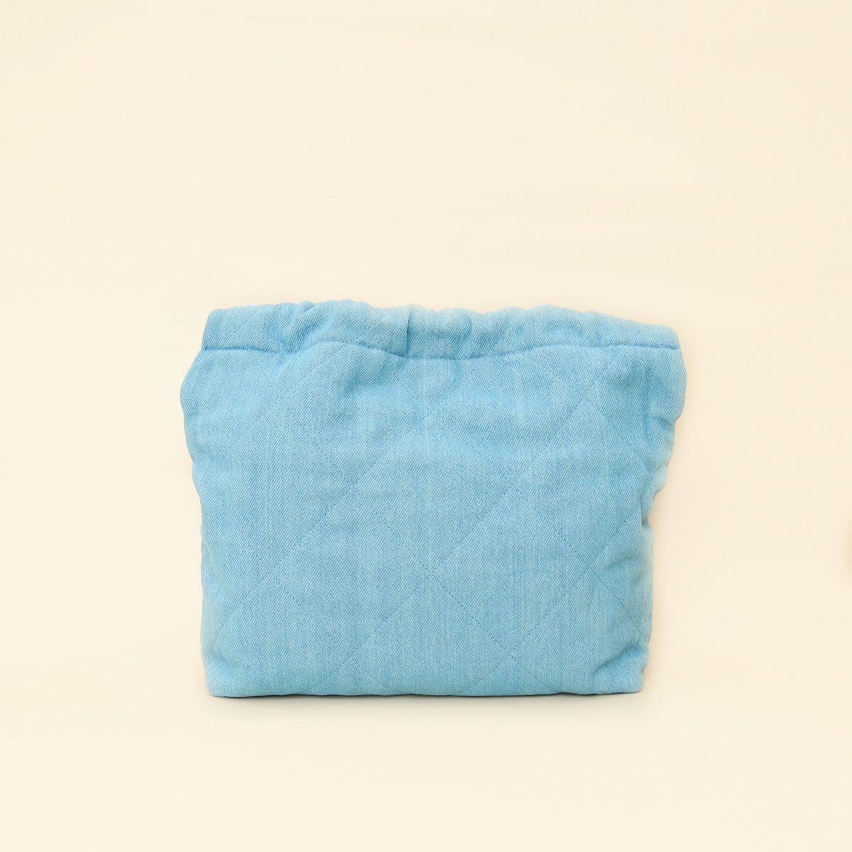 Chanel Light Blue Quilted Washed Denim Chanel 22 Small Bag