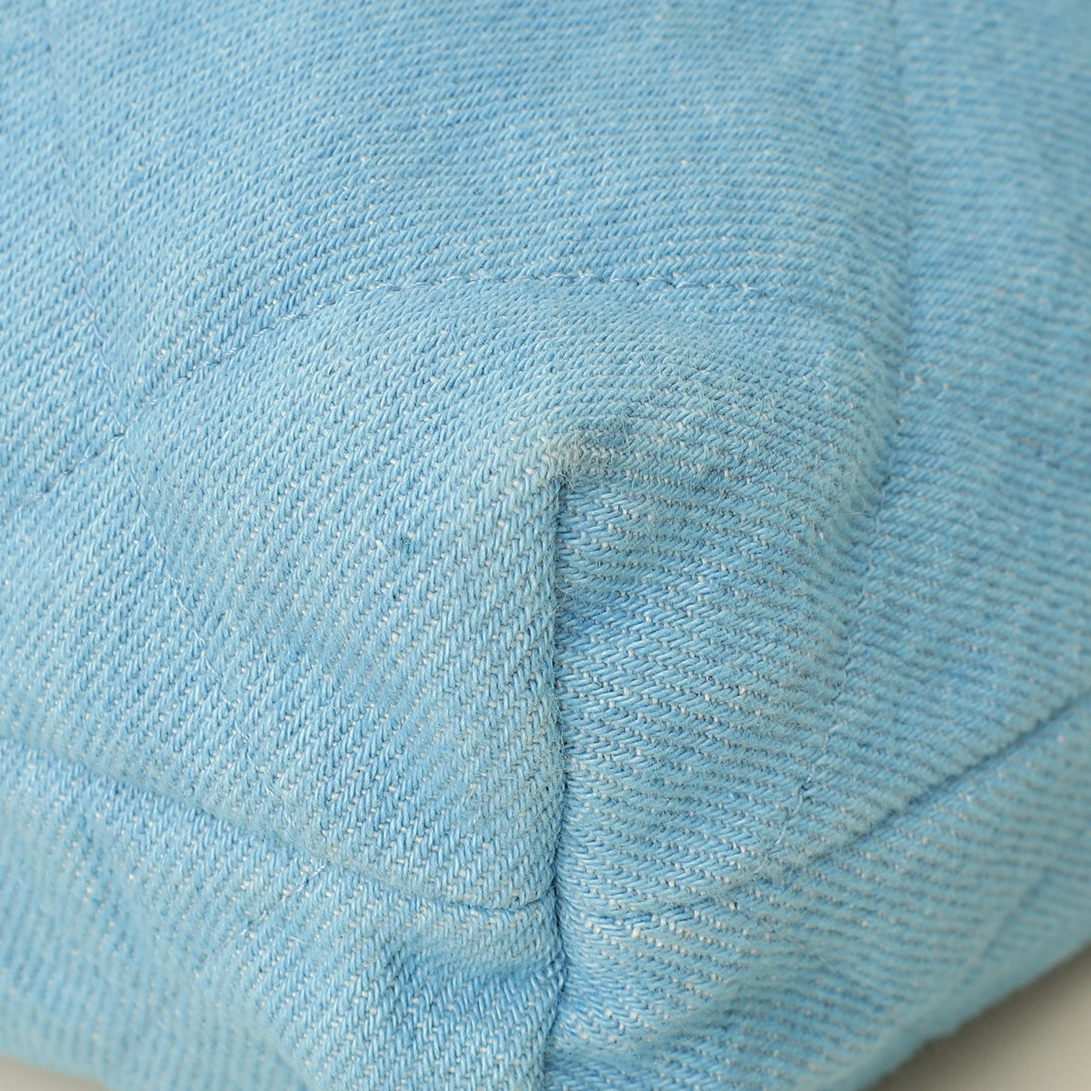 Chanel Light Blue Quilted Washed Denim Chanel 22 Small Bag