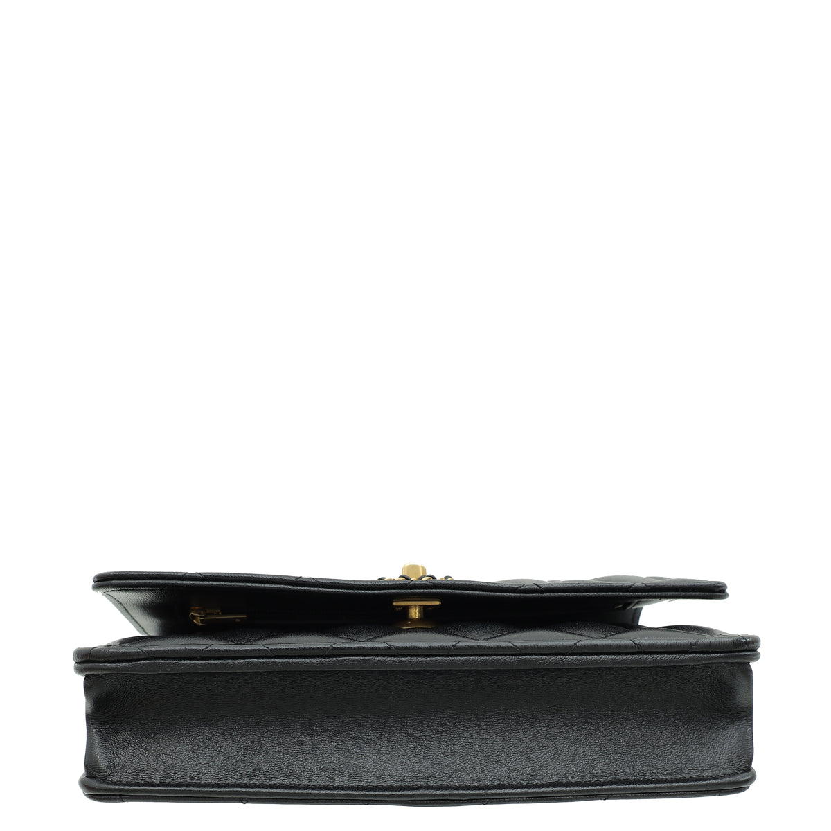 Chanel Black Logo Top Handle Wallet on Chain