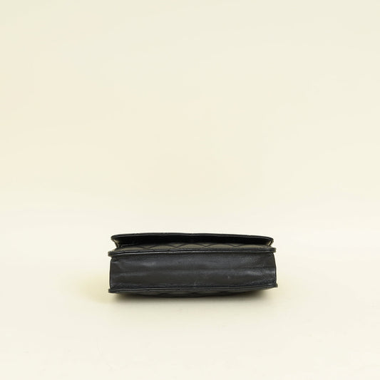 Chanel Black CC Classic Wallet On Chain