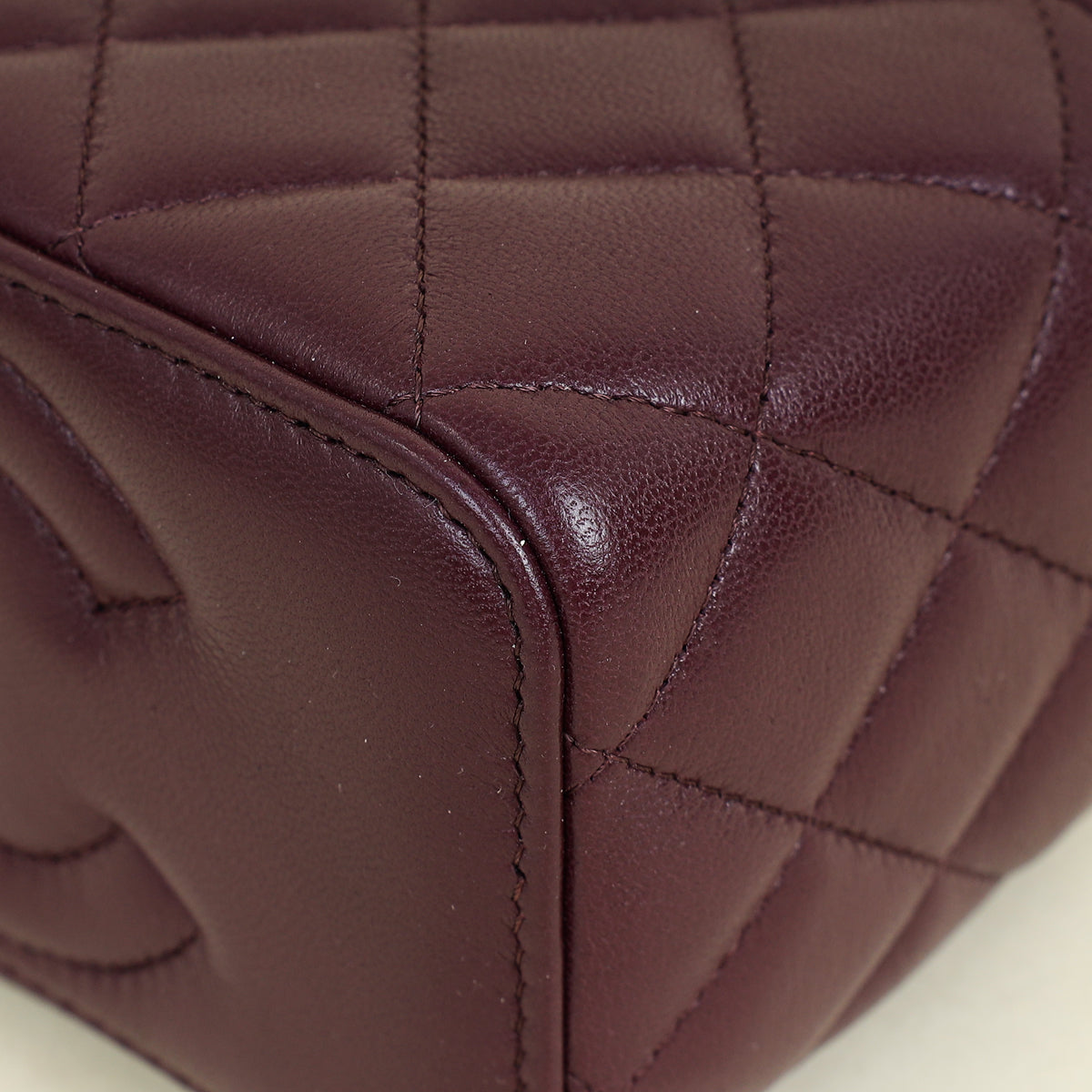 Chanel Burgundy CC Crush Small Vanity With Chain