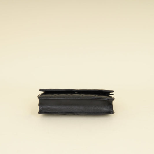 Chanel Black CC Classic Wallet On Chain