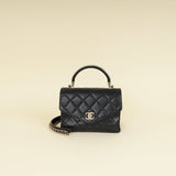 Chanel Black CC Top Handle Envelope Flap Bag
