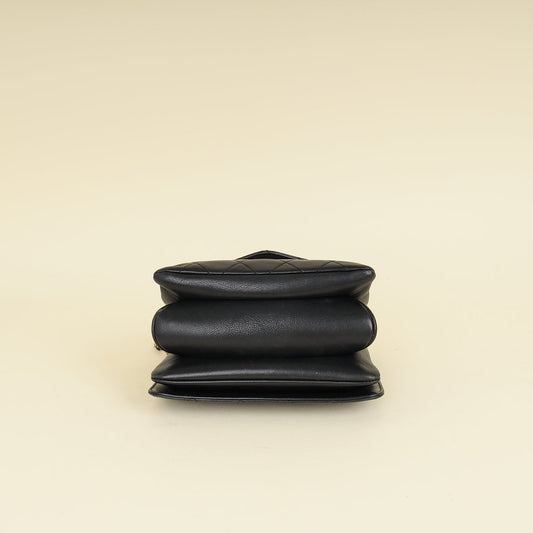 Chanel Black CC Top Handle Envelope Flap Bag