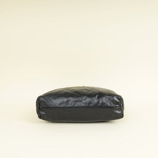 Chanel Black 22 Small Shiny Bag