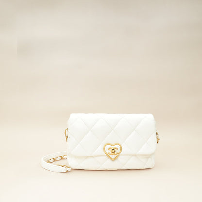 Chanel White CC Plexiglass Quilted Coco Love Flap Bag