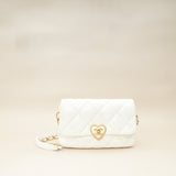 Chanel White CC Plexiglass Quilted Coco Love Flap Bag