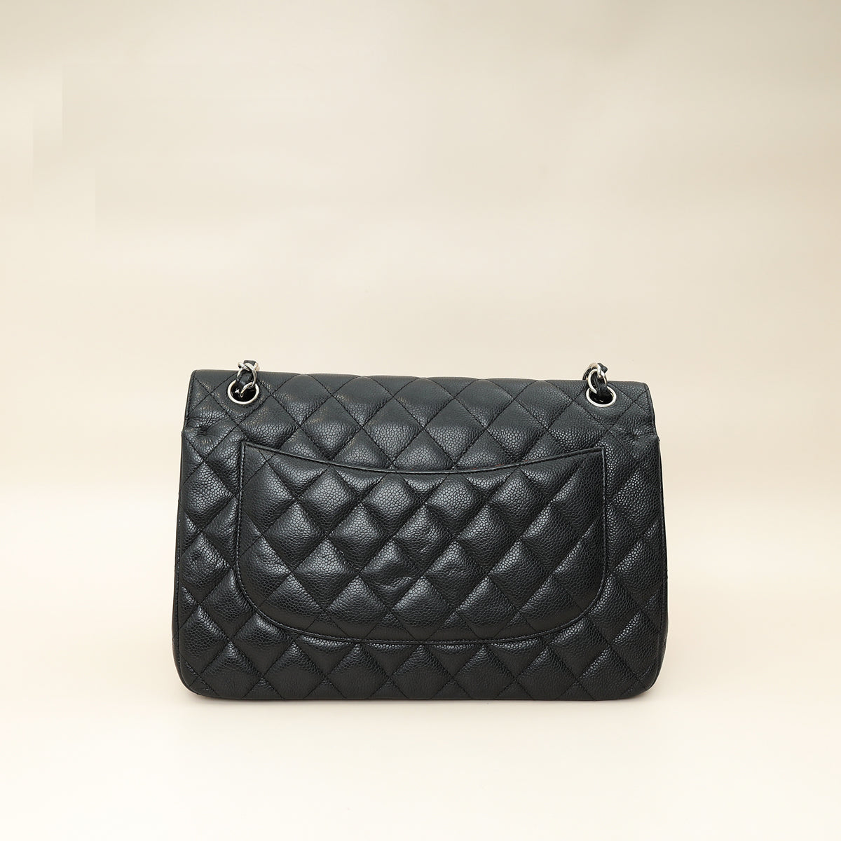 Chanel Black CC Classic Double Flap Jumbo Bag