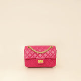 Chanel Fuchsia Aged Quilted 2.55 Reissue Mini Flap Bag