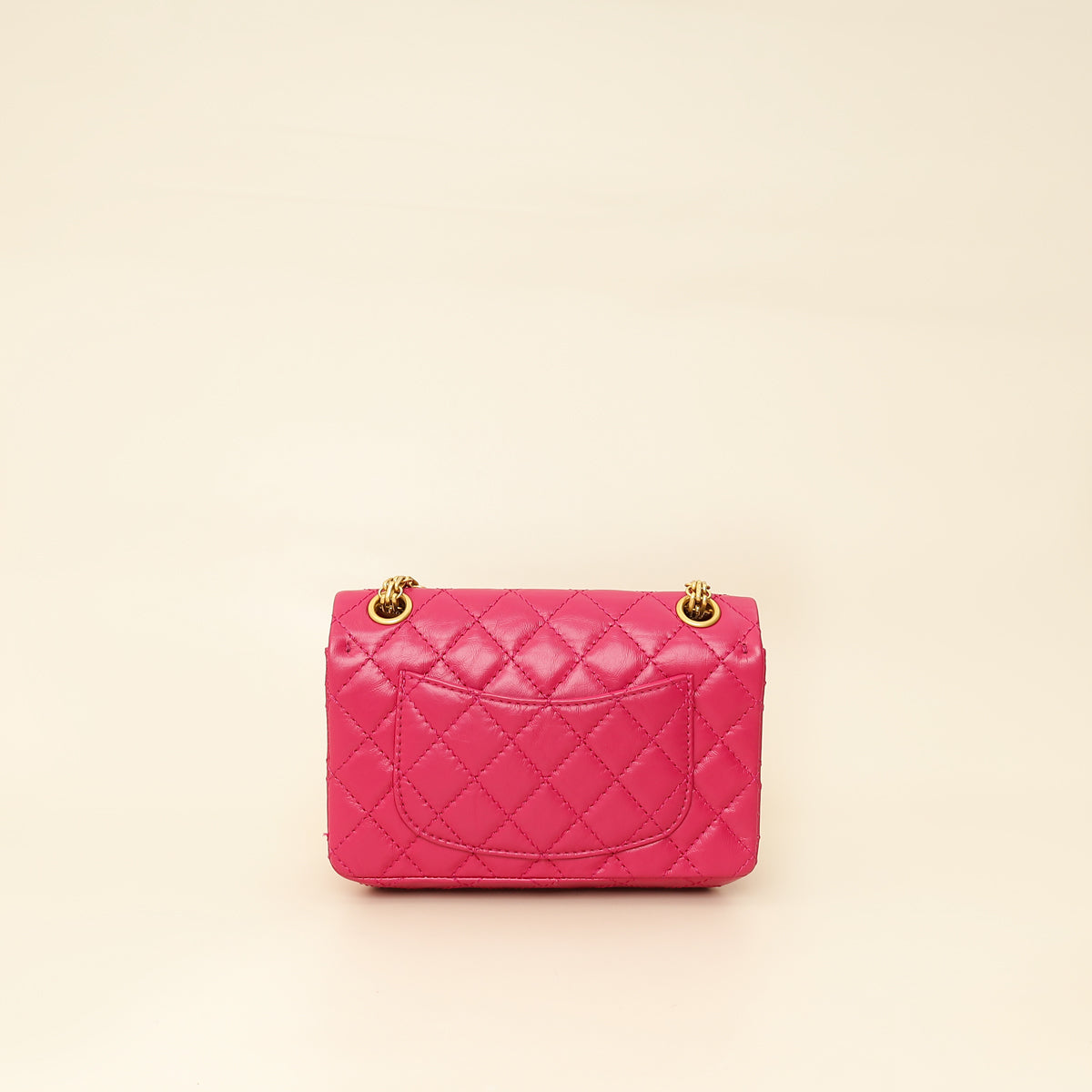 Chanel Fuchsia Aged Quilted 2.55 Reissue Mini Flap Bag