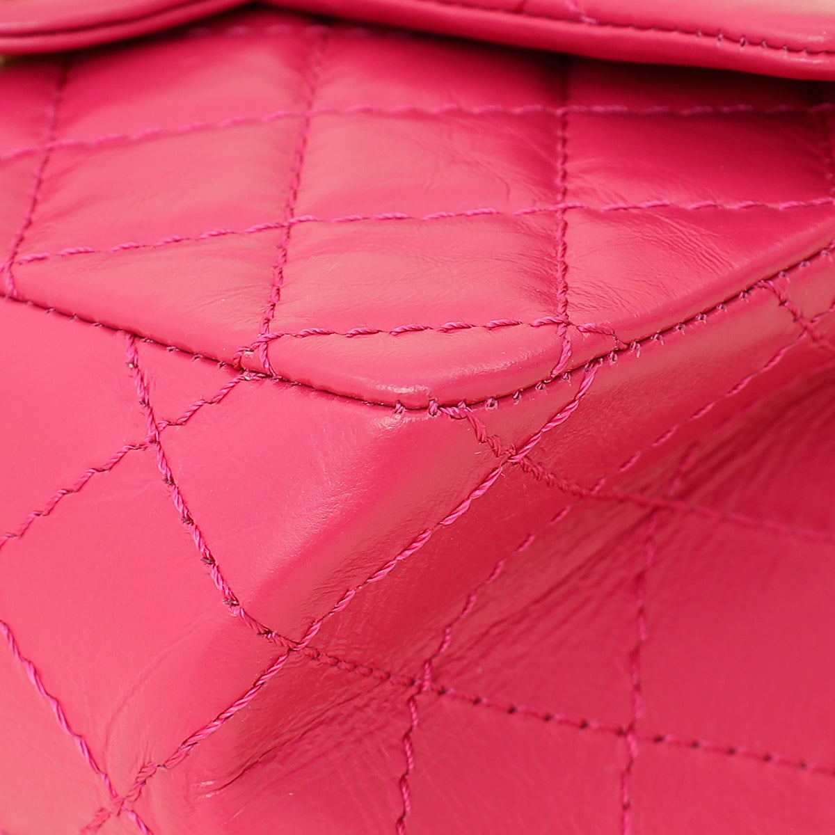 Chanel Fuchsia Aged Quilted 2.55 Reissue Mini Flap Bag