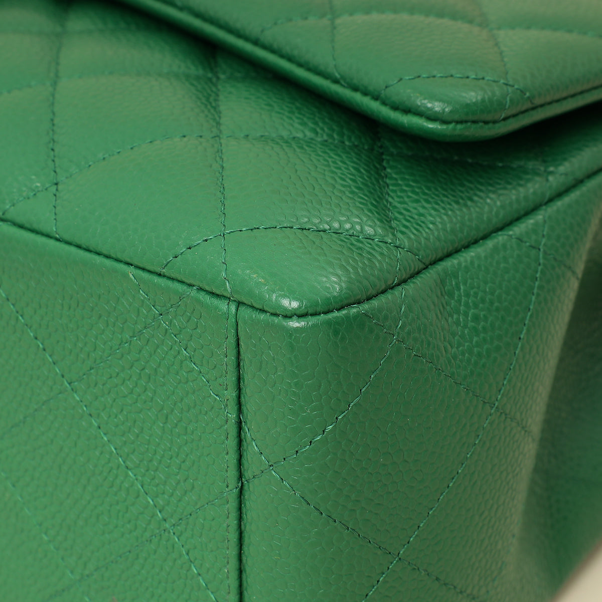 Chanel Green Classic Maxi Double Flap Bag