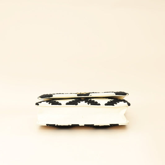 Chanel Bicolor Crochet Chanel 19 Wallet on Chain