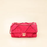 Chanel Fuchsia Diamond Fringe Flap Bag