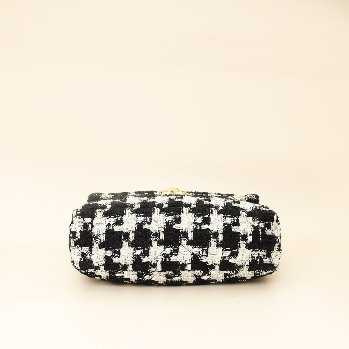 Chanel Bicolor Tweed Ribbon Houndstooth Chanel 19 Small Bag