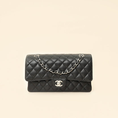 Chanel Black Classic Double Flap Medium Bag