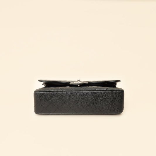 Chanel Black Classic Double Flap Medium Bag