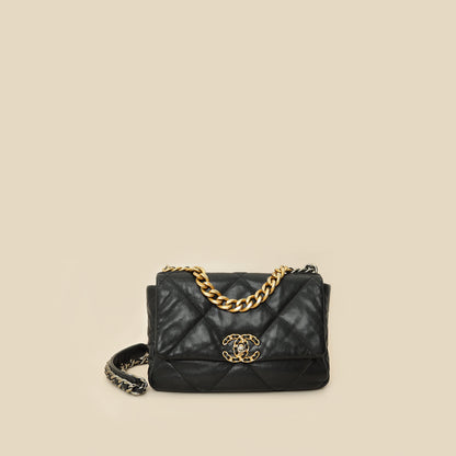 Chanel Black 19 Flap Small Bag