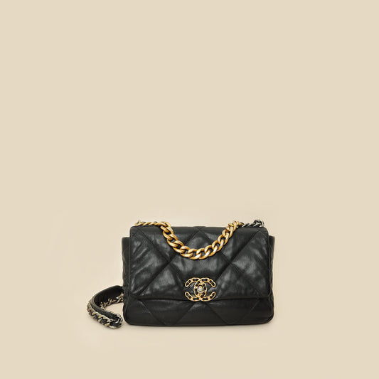 Chanel Black 19 Flap Small Bag