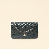 Chanel Dark Grey Classic Double Flap Jumbo Bag