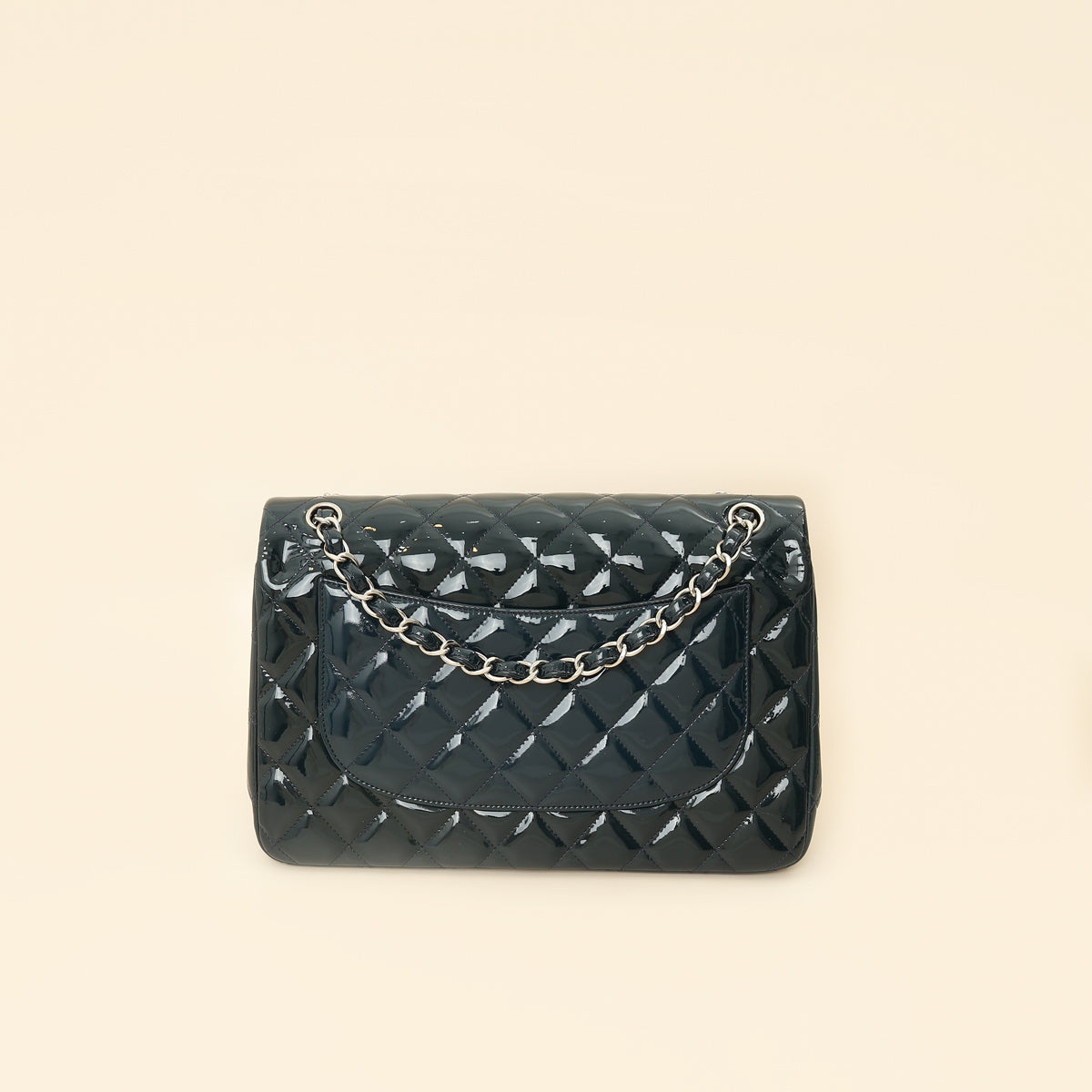 Chanel Dark Grey Classic Double Flap Jumbo Bag