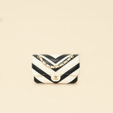 Chanel Bicolor Chevron Stitched Mini Flap Bag