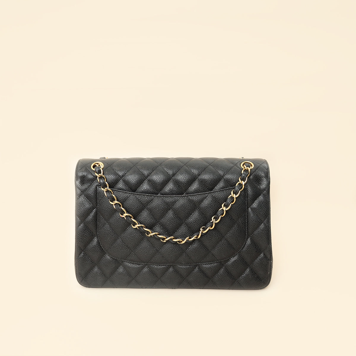 Chanel Black Classic Double Flap Jumbo Bag