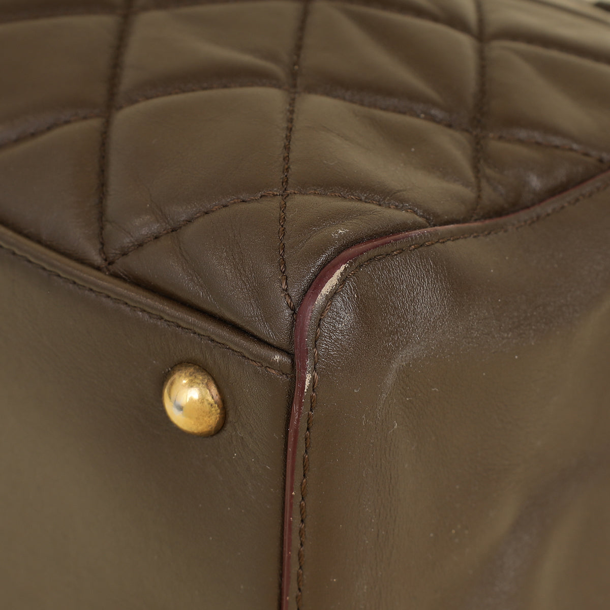 Chanel Brown Quilted Perfect Edge Tote Bag