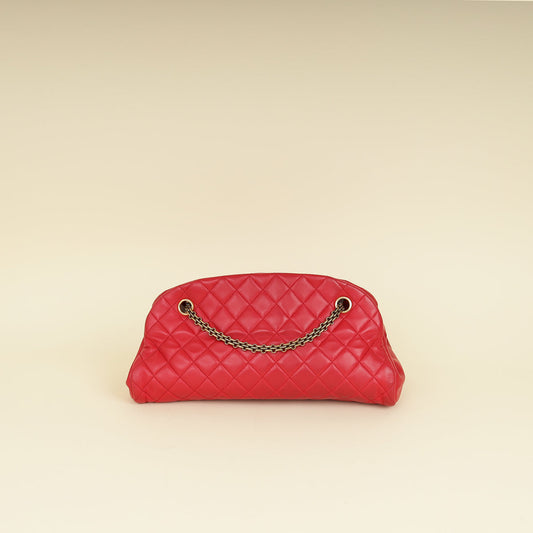 Chanel Red Just Mademoiselle Bowling Bag