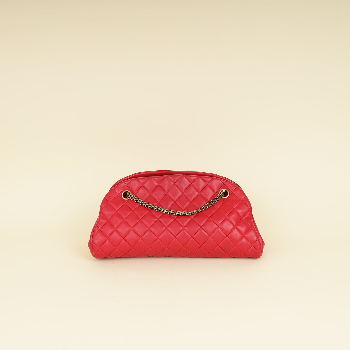 Chanel Red Just Mademoiselle Bowling Bag