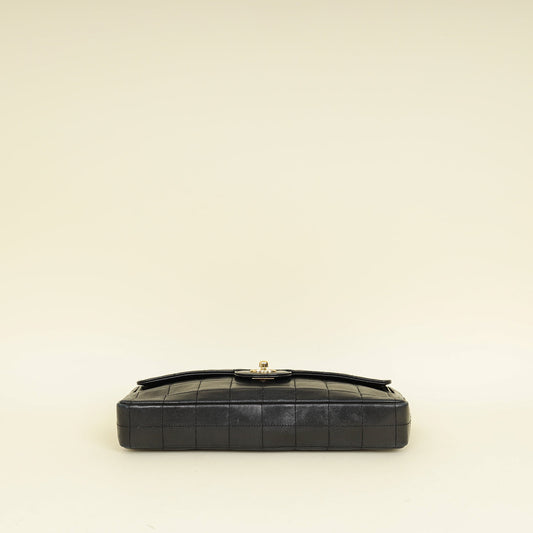 Chanel Black CC Chocolate Bar East West Bag