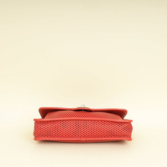 Chanel Red CC Perforated Up in the Air Flap Bag
