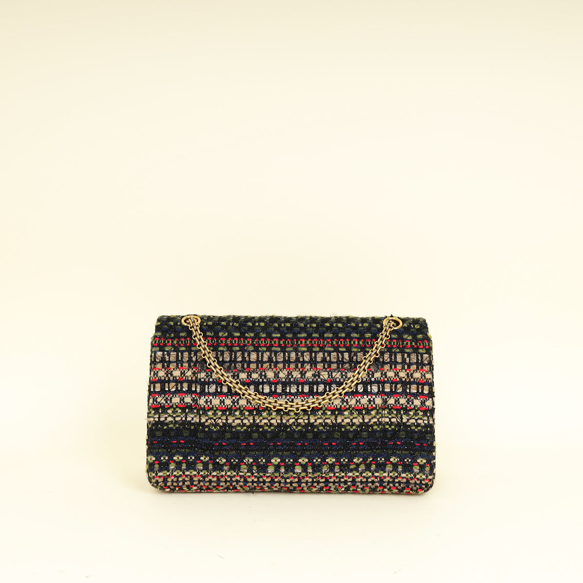 Chanel Multicolor 2.255 Reissue Tweed Double Flap 226 Bag