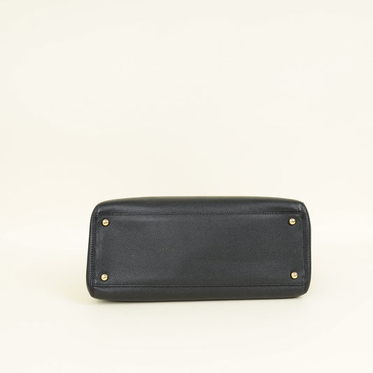 Chanel Black CC Executive Cerf Tote Small Bag